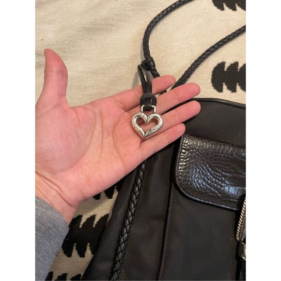 BRIGHTON WESTERN PURSE Vintage black purse braided handles - Picture 2 of 6